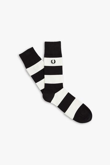 Pánské Ponožky Fred Perry Pruhovaný Černé | CZ 1879RVDW